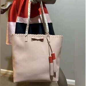Kate Spade Naturel On Purpose Bow Leather Tote